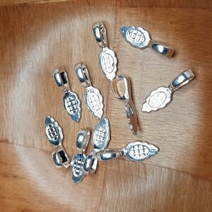10pc Silver pendant bails